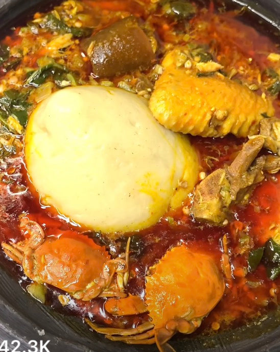 Banku & Okra Stew Delight